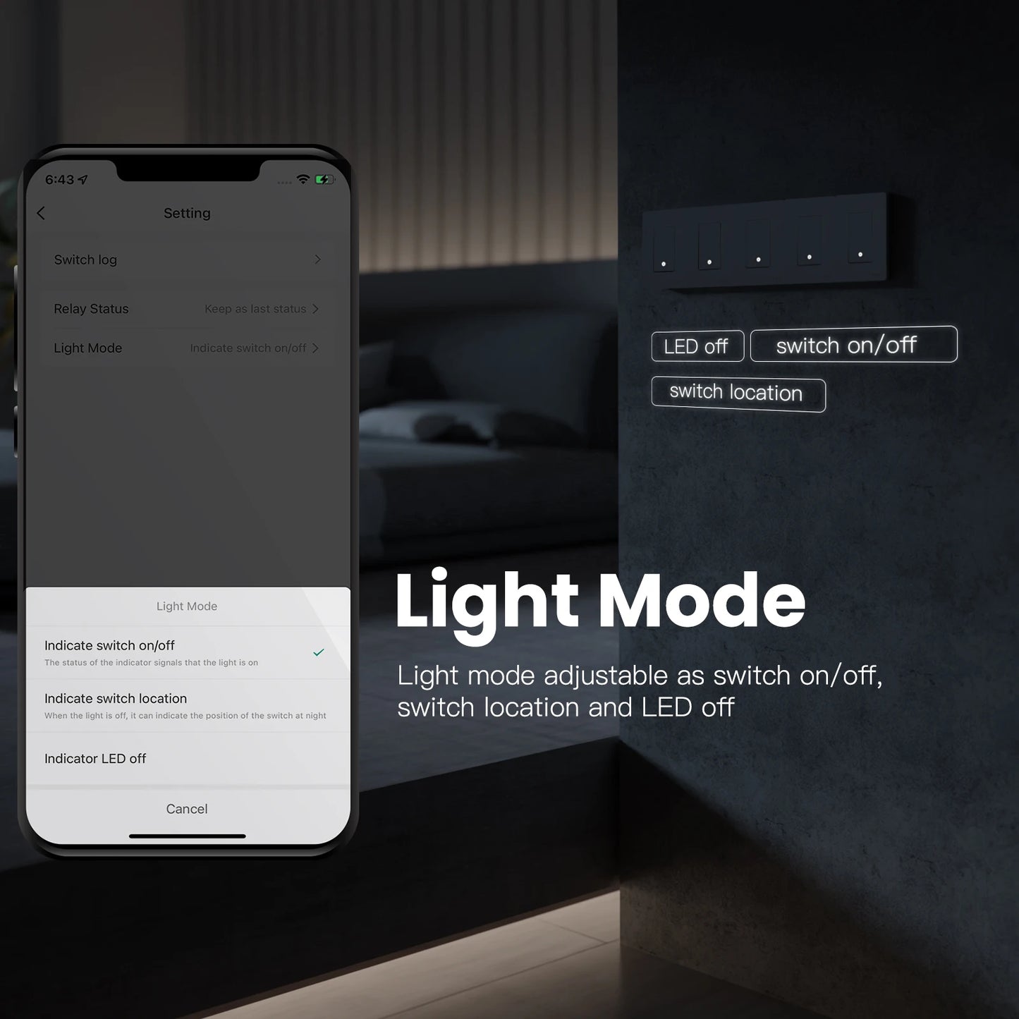 MOES New Star Ring Series Tuya Smart WiFi 3 Way/Single Pole Push Button Light Switch Control Voice Control by Alexa Google Home