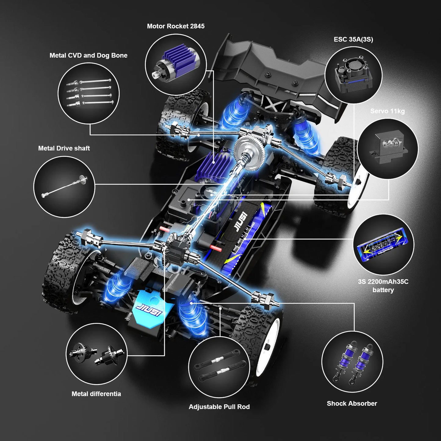 WB12 PRO 1/12 JIUSI Racing Car 80KM/H Brushless Remote Control Car High Speed Competitive Off-road 4WD RC Car Toys As Gift