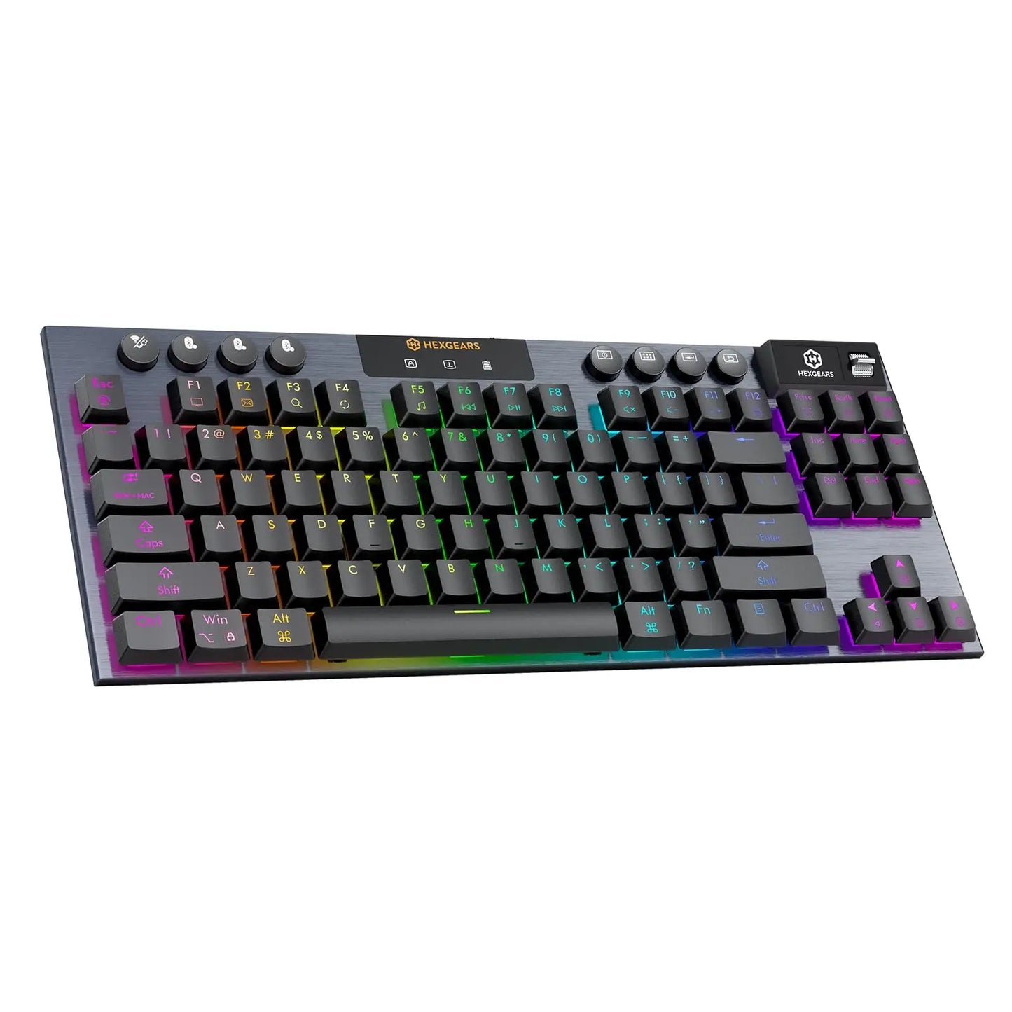 HEXGEARS A3 Bluetooth/2.4GWirless/Type-C Wired Mechanical Keyboard 87 Key RGB Hot Swap Kailh Switch Gaming Keyboard Mechanical