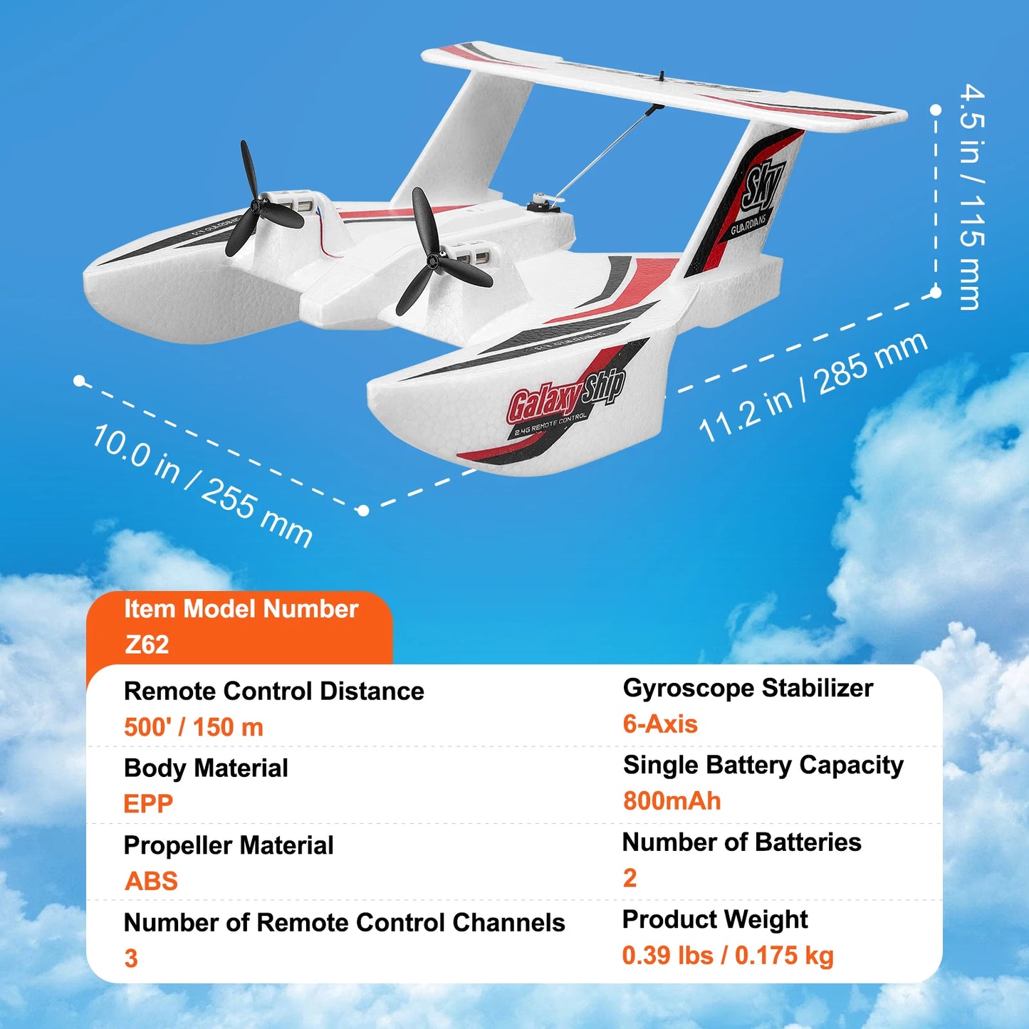 SucceBuy EPP Foam RC Plane 2.4G 3CH Radio Control Aircraft Sea And Air RC Glider Water Land Flying Airplane Toys Gift For Boys