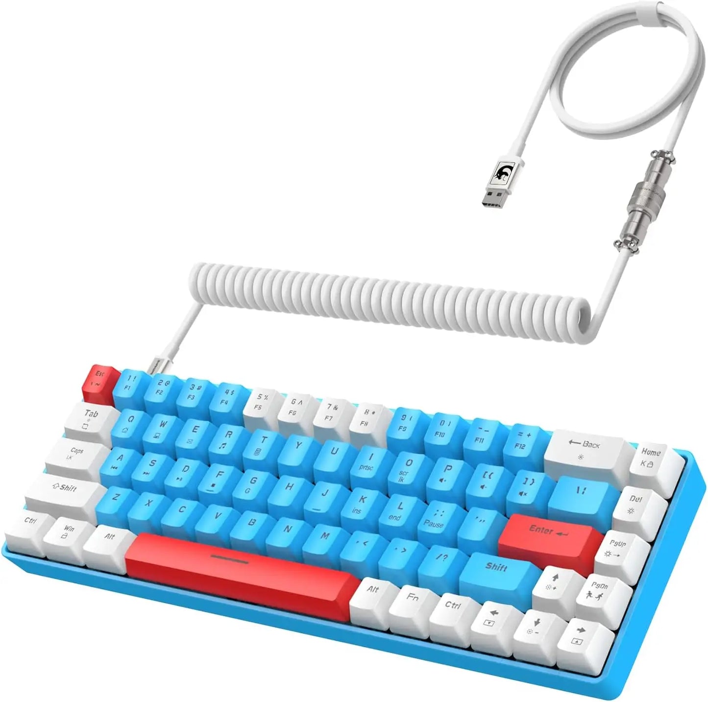 MAMBASNAKE x ZIYOU LANG T8 60% Mechanical Gaming Keyboard,68 Keys TKL Compact Layout Mini Keyboard,18 Chroma RGB Backlit