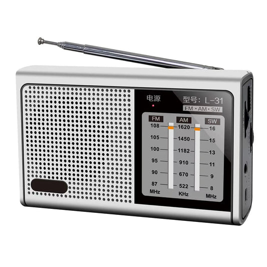 L-31 Portable Full Band Radio FM AM SW Retro Speaker with Retractable Antenna Strong Signal Wide Frequency Device