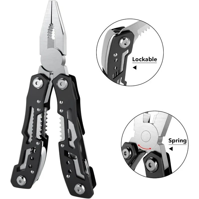 Hot Sale.10 Pcs14-In-1 Multitool -Multi-functional Stainless Steel Pocket Knife for Men,Perfect for Outdoor,Home,and Auto Repair