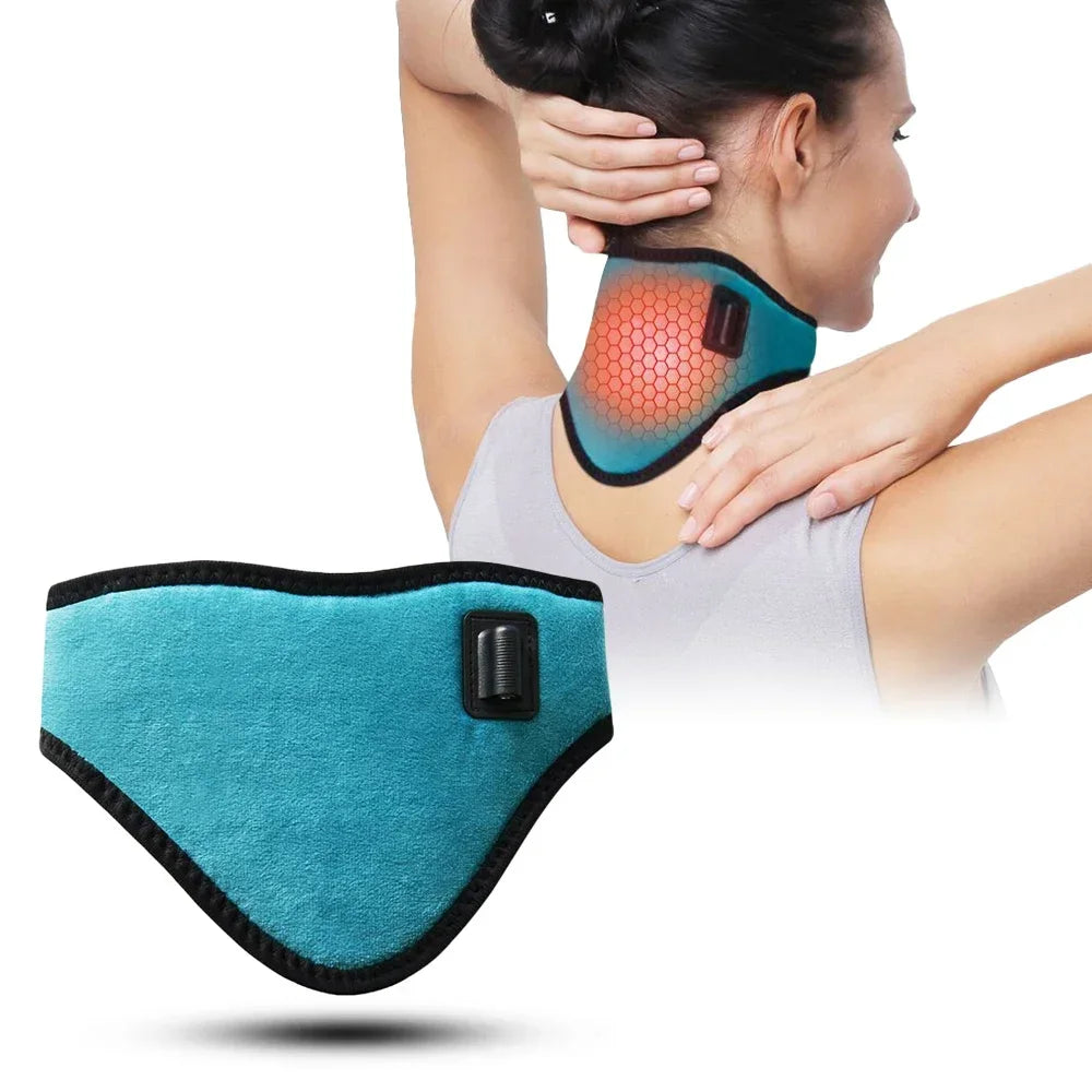 Electric Heating Neck Brace Spontaneous Heating Massager Cervical Vertebra Therapy Reliever Neck Pain Relieve Health Care Tool