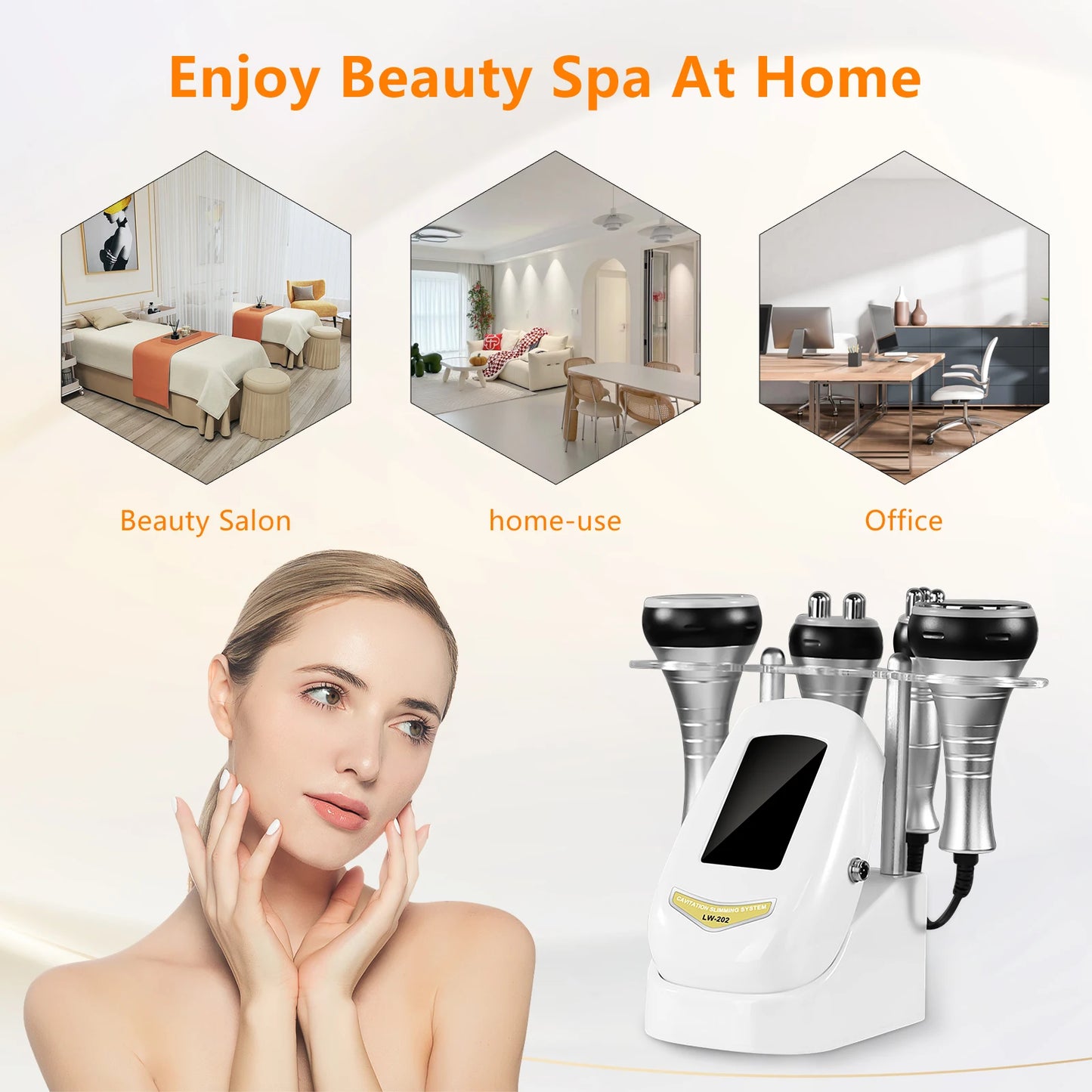 Upgraded four head body beauty massager, home SPA skincare device, suitable for full body massage of arms, waist, abdomen, legs,