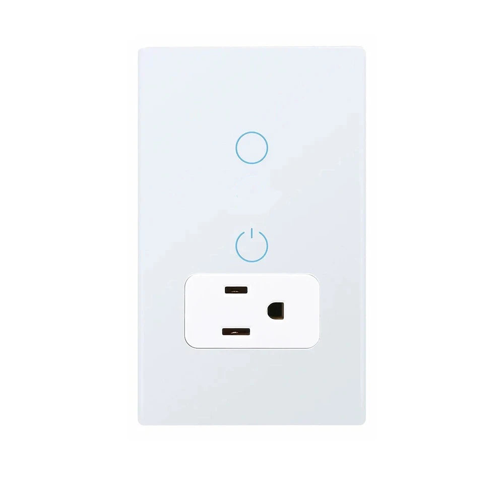 Melery Mexico Plug Wifi Smart Tuya Light Switch Intelligent US Wall Socket Outlet Touch Glass Panel Remote Alexa Google Home