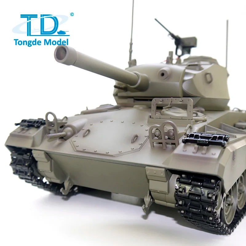 Tongde M24 Chaffee 1/16 RC Light Tank 320 Degree Rotation Infrared Battle Barrel Recoil Electric Toy Model TH24484