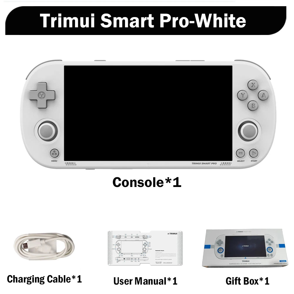 Trimui Smart Pro Consoles 4.96'' IPS Screen Handheld Game Players Linux System Emulator Portable Console Retro Video Game