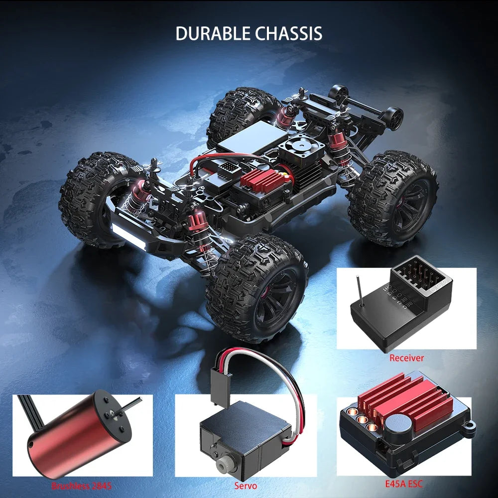 MJX 16208 V2.0 1/16 Rc Cars 4WD Off-Road Racing Truck Brushless 2.4g RC Cars Hyper GO High-speed Drift Remote Control Car Toys