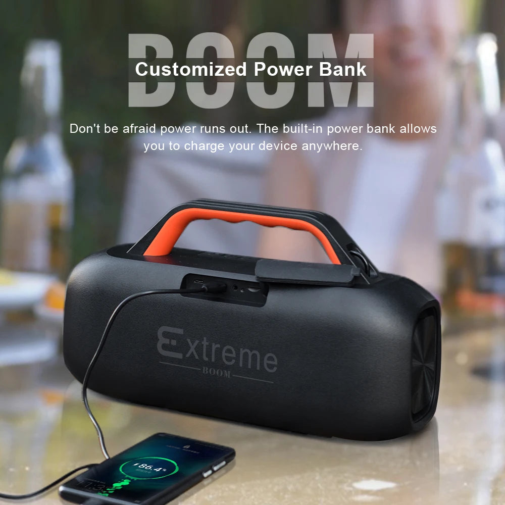 DOSS Outdoor Portable Bluetooth Speaker Powerful 60W Stereo Bass Subwoofer SoundBox IPX6 Waterproof TWS Pairing Wireless Speaker