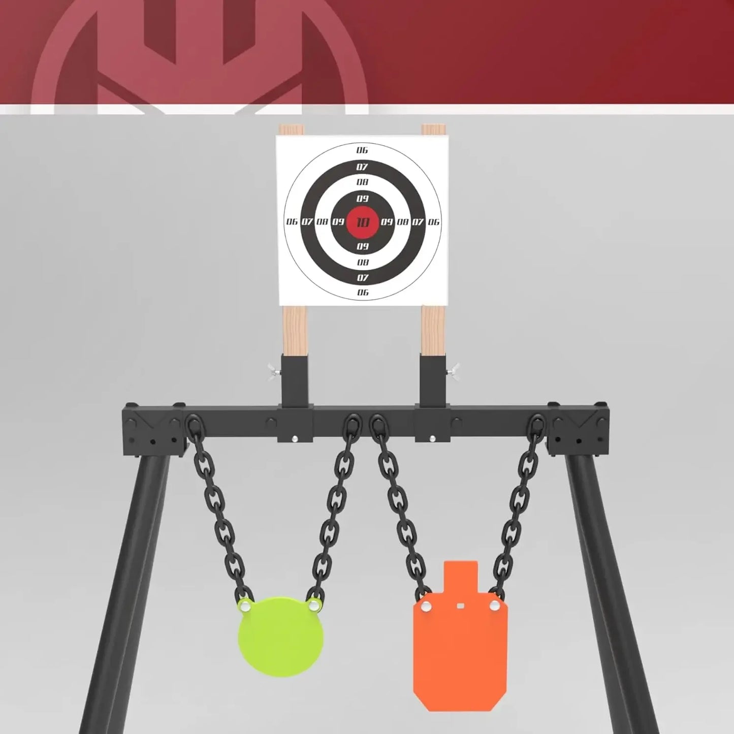 AR500 Steel Target for Shooting Target Stand System Kit, 3/8" Thick 7"x 12" Silhouette Target, 3/8" Thick 6" Gong Target