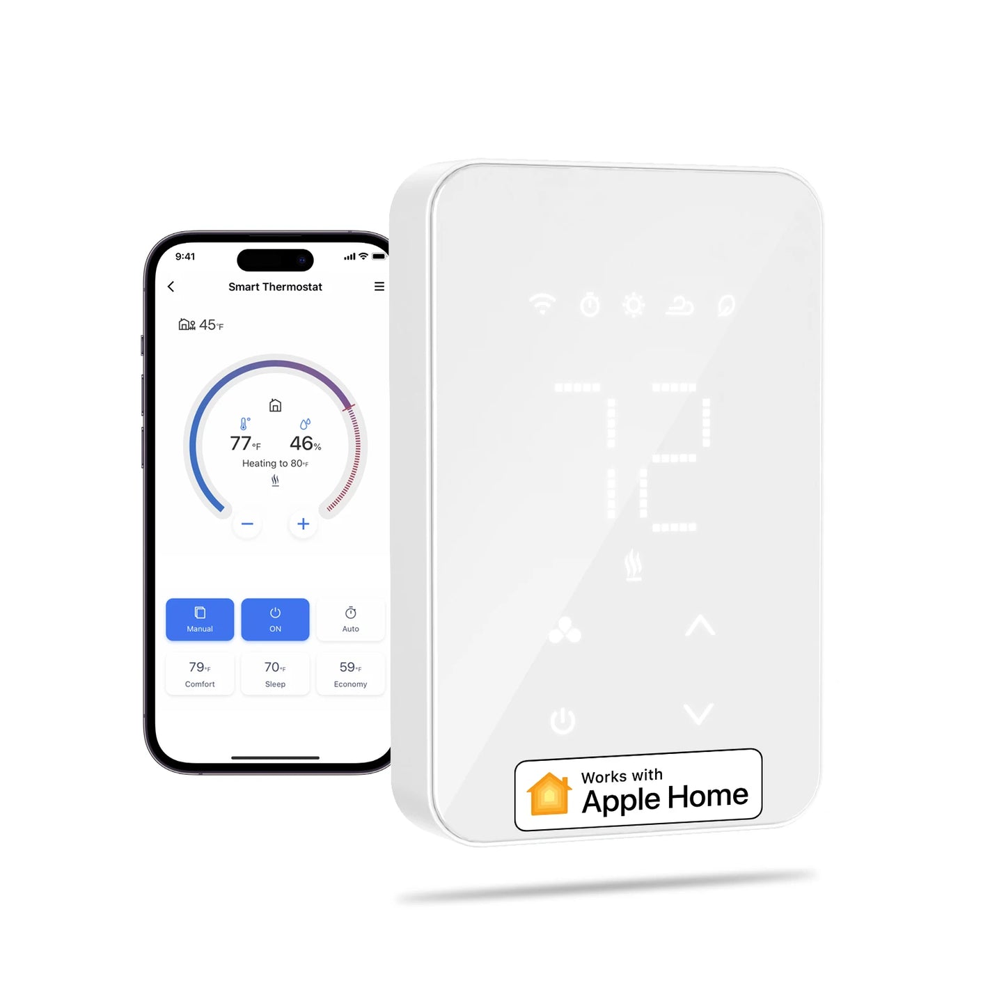 Meross Smart Homekit Wi-Fi Thermostat Temperature Controller for Electric Heating System Work with Alexa Google Assistant