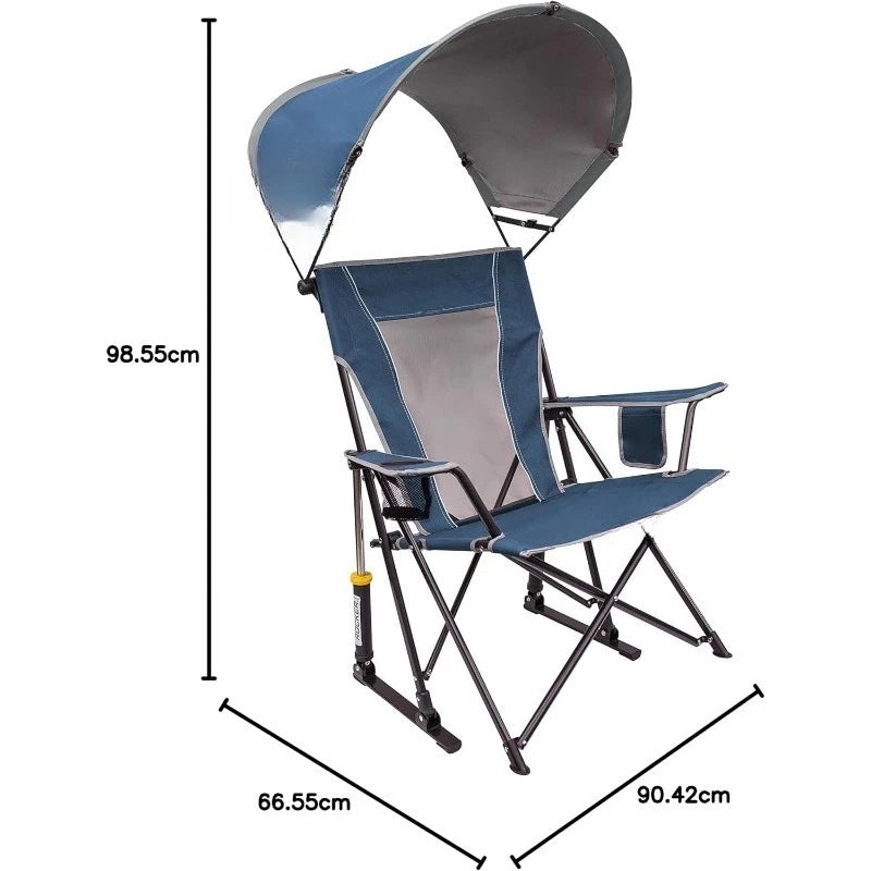 Sunshade Rocker Outdoor Rocking Chair with Canopy
