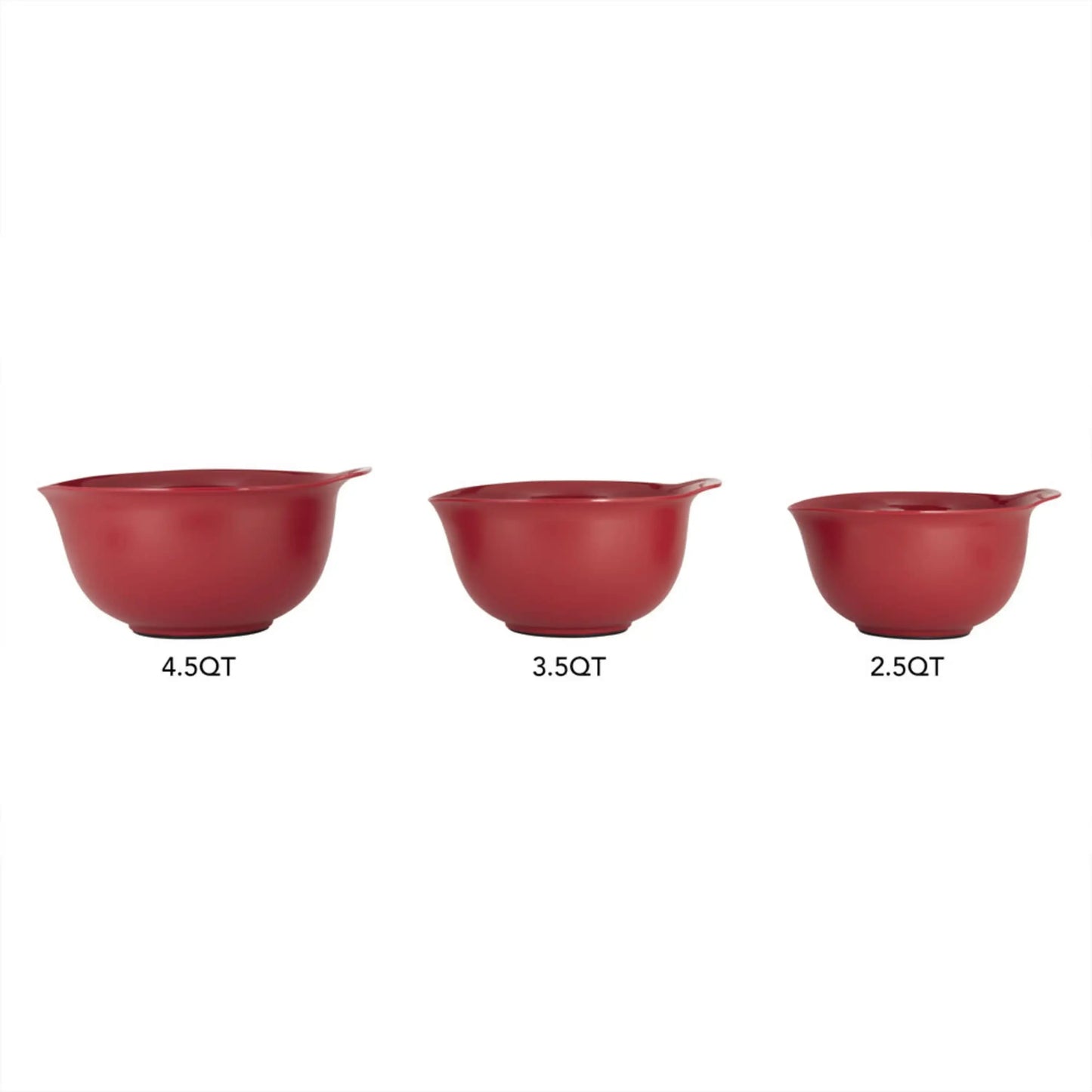 KitchenAid Set of 7 Plastic Prep and Mixing Bowls in Empire Red