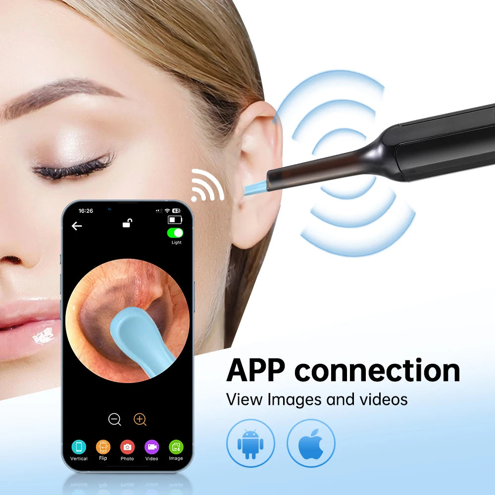 Smart WIFI Visual Ear Cleaner 500W HD Camera Endoscope Ear Picker Health Care with 6 LED Lights Earwax Removal Tools Ear Care