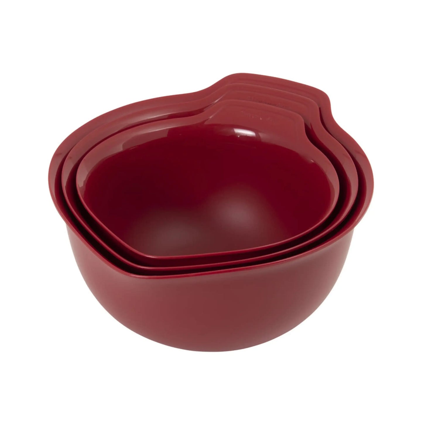 KitchenAid Set of 7 Plastic Prep and Mixing Bowls in Empire Red