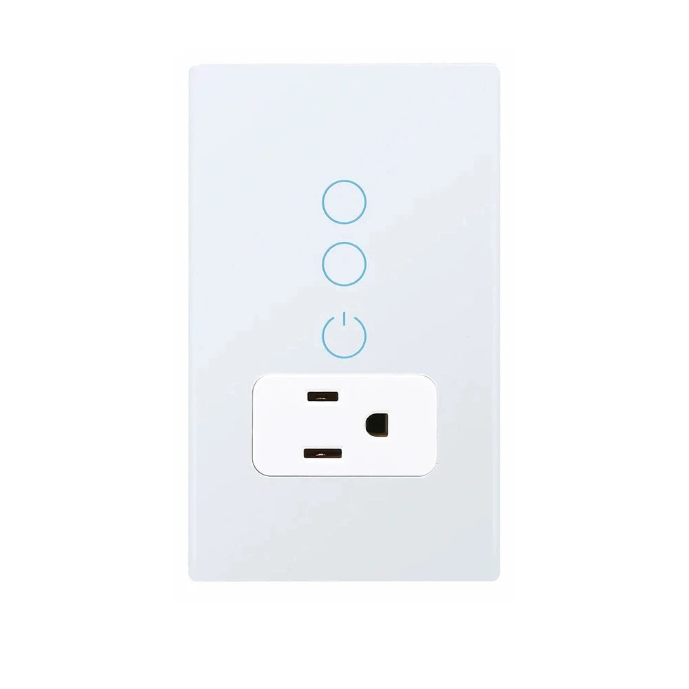 Melery Mexico Plug Wifi Smart Tuya Light Switch Intelligent US Wall Socket Outlet Touch Glass Panel Remote Alexa Google Home