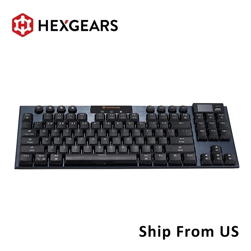 HEXGEARS A3 Bluetooth/2.4GWirless/Type-C Wired Mechanical Keyboard 87 Key RGB Hot Swap Kailh Switch Gaming Keyboard Mechanical