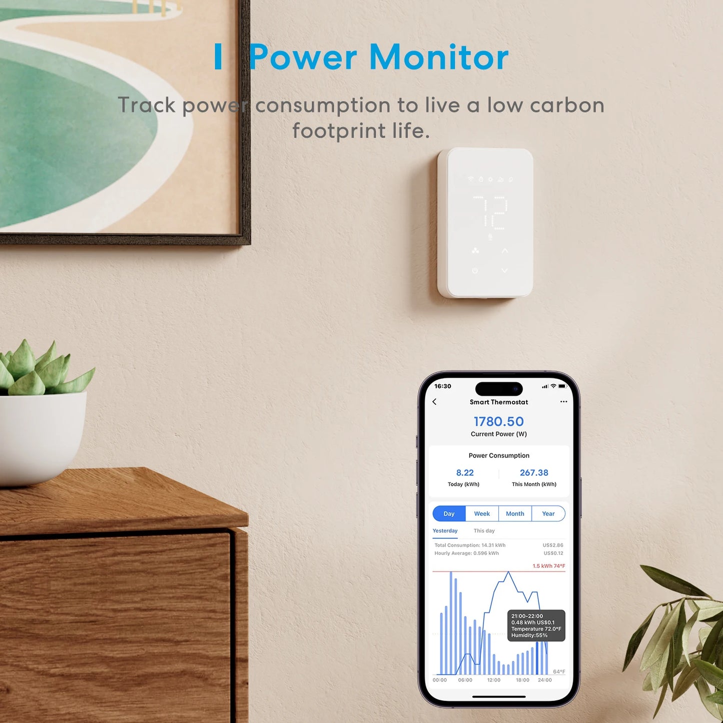 Meross Smart Homekit Wi-Fi Thermostat Temperature Controller for Electric Heating System Work with Alexa Google Assistant