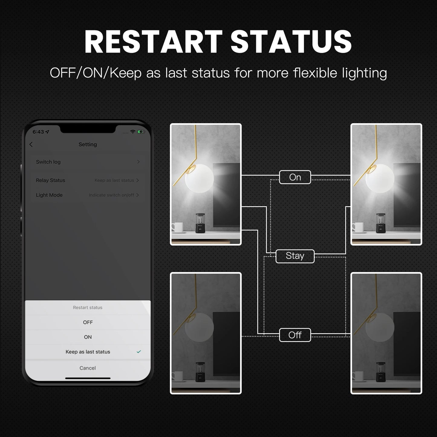 MOES New Star Ring Series Tuya Smart WiFi 3 Way/Single Pole Push Button Light Switch Control Voice Control by Alexa Google Home
