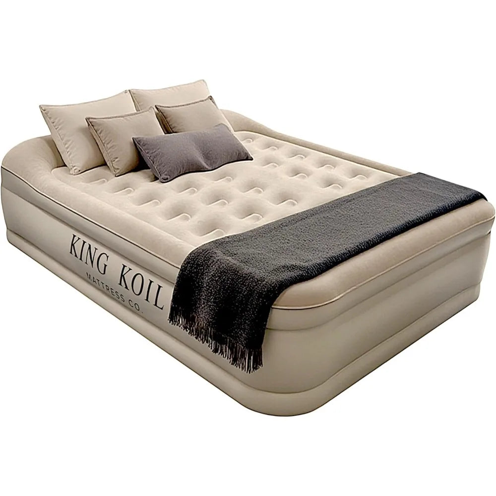 High Quality Luxury Queen Size Air Mattress with Built-in High-Speed Pump Best for Home, Camping, Guests
