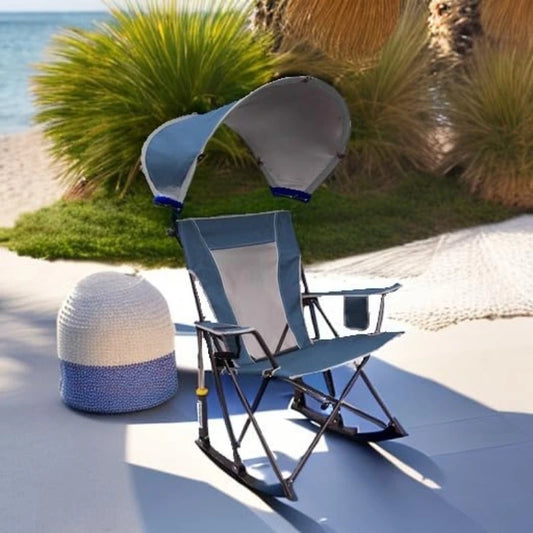 Sunshade Rocker Outdoor Rocking Chair with Canopy