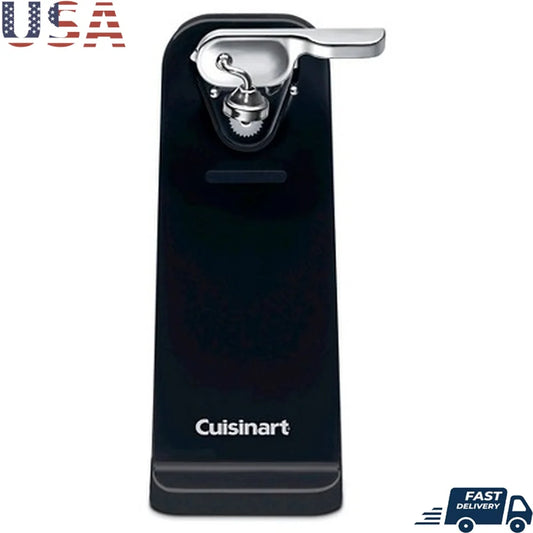 Deluxe Electric Can Opener Freestanding Kitchen Tool Power Cut Blade Magnet Lid Holder Easy Cleanup Sturdy Base Opens Any Size