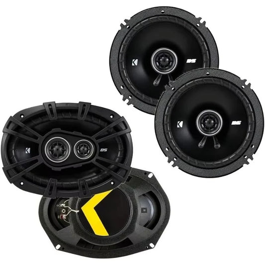 360 Watt 3 Way Dual Speakers with 43DSC6504 6.5 Inch 240 Watt 2 Way 4 Ohm Car Audio Coaxial Speakers